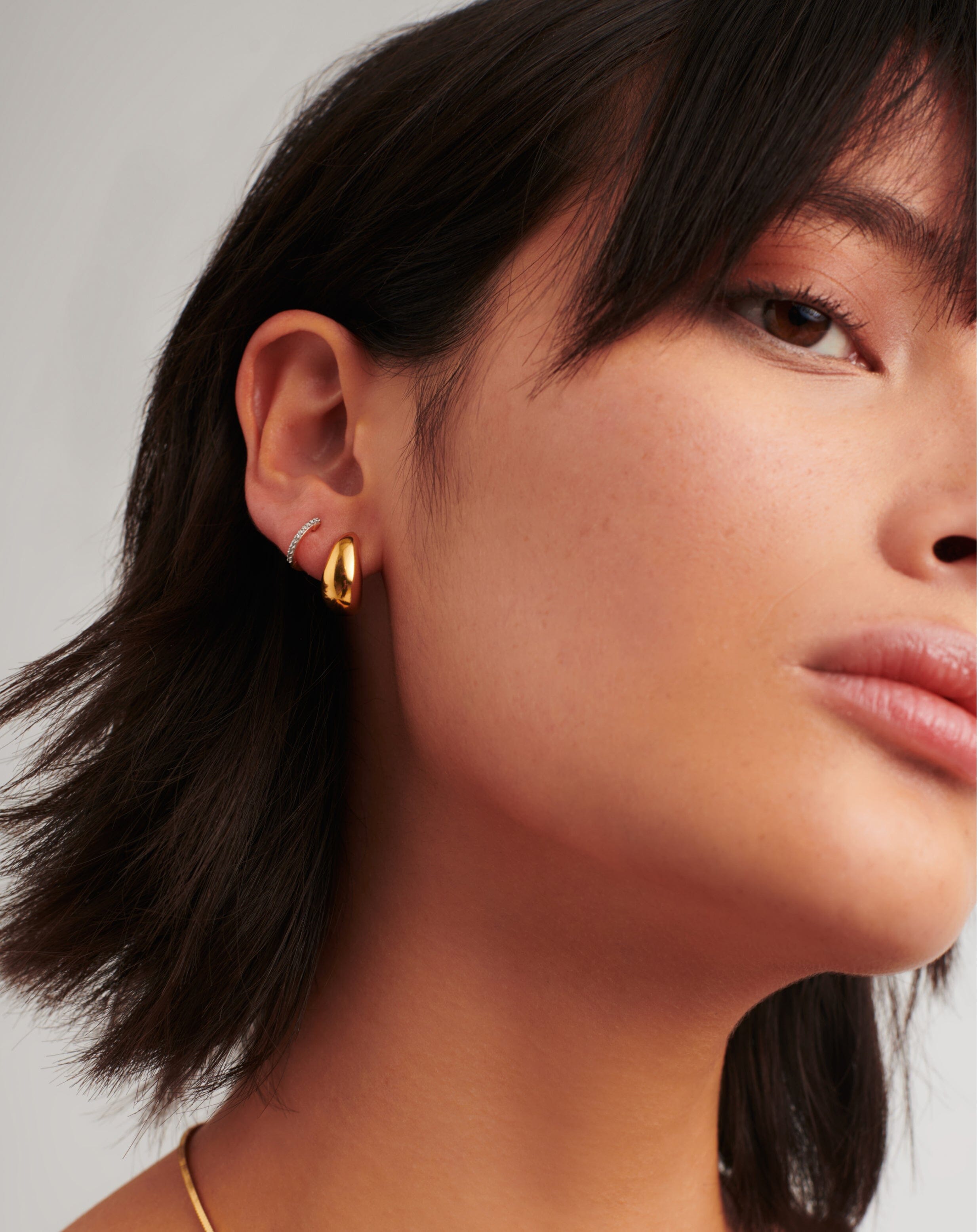 Missoma Ear-ssentials Set korvakorut 2 kpl kullattu pavé