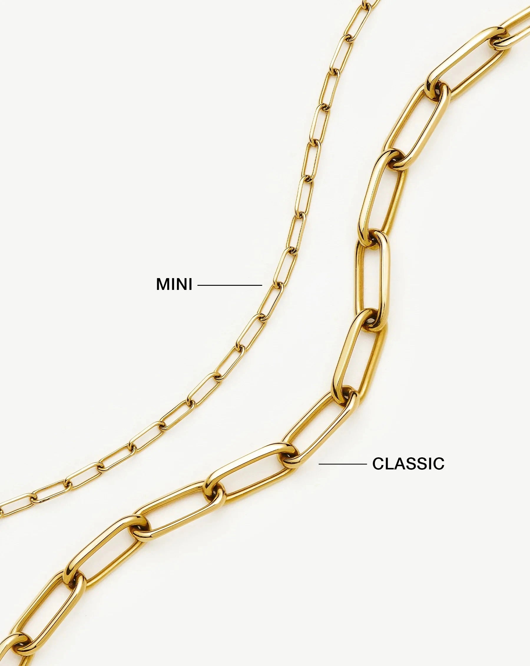 MISSOMA Classic Paperclip rannekoru kulta S/M 18,5cm