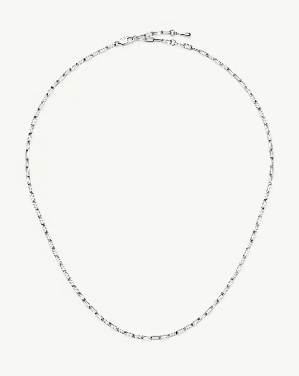 Missoma Mini Paperclip kaulakoru platina