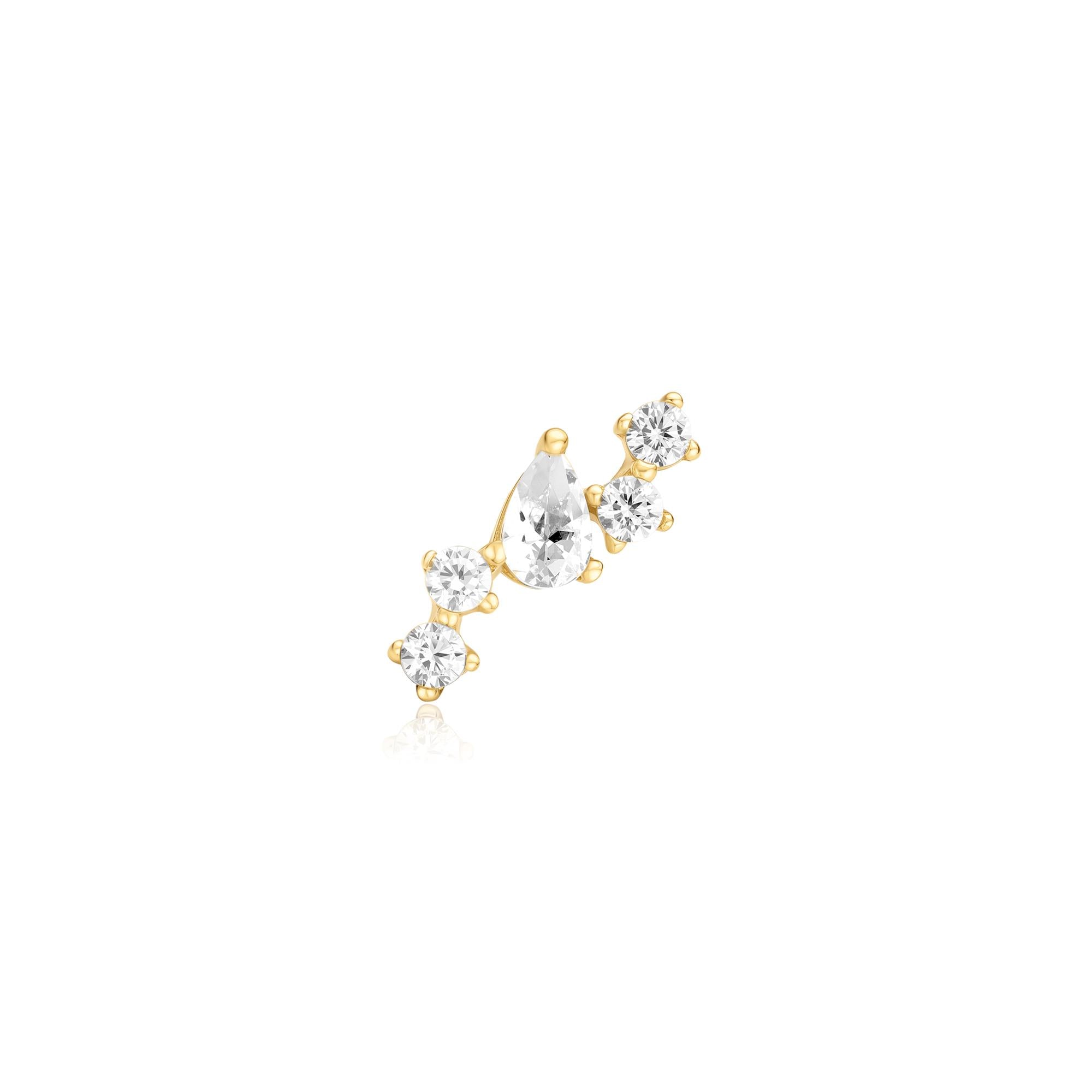 Ania Haie Ear Edit Gold Constellation Barbell korvakoru kulta
