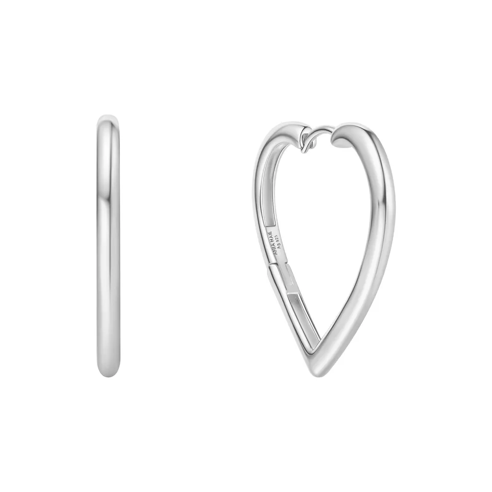 Ania Haie Sunny Sparkler Large Heart rengaskorvakorut hopea