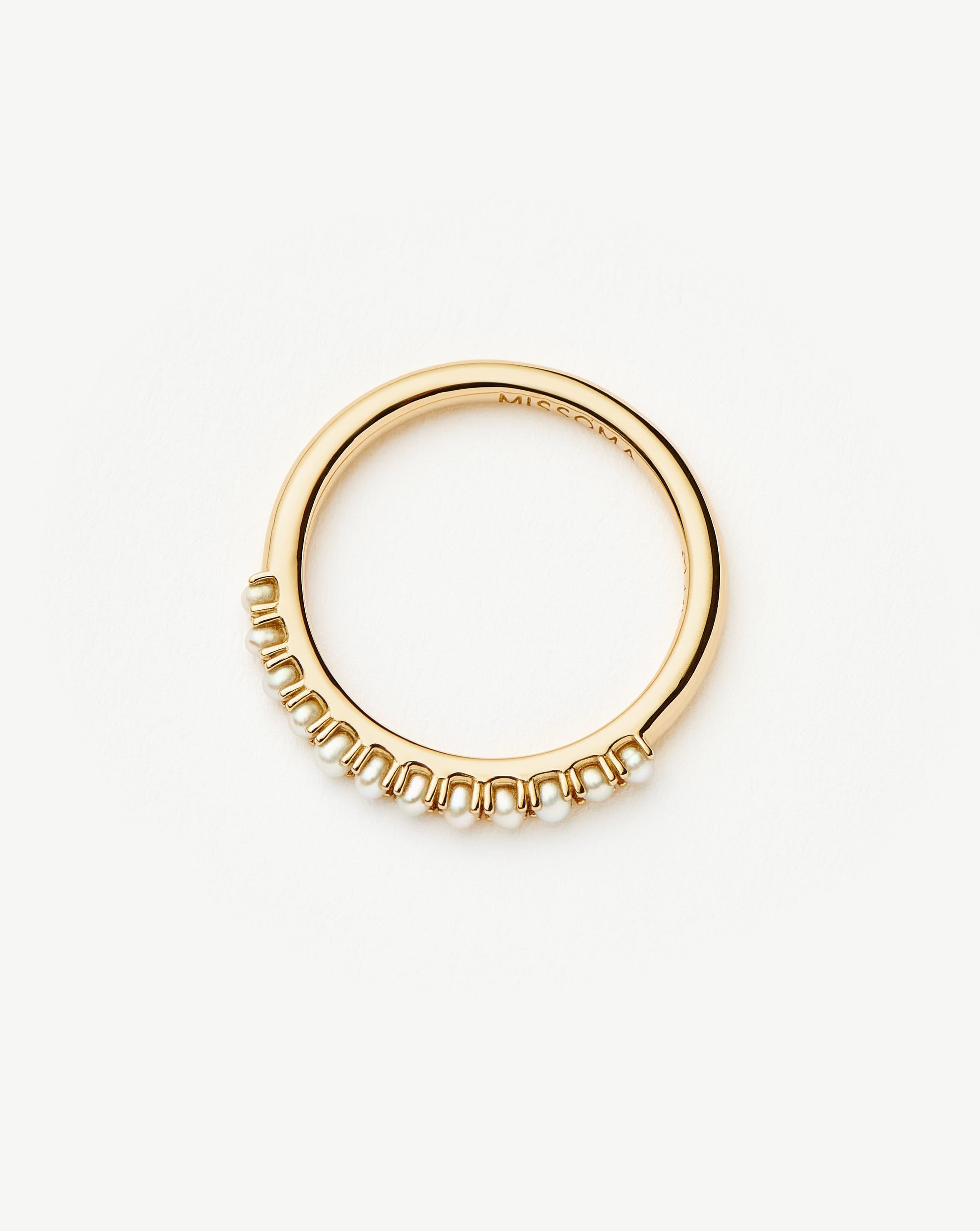 Missoma Half Eternity Pearl sormus kulta 9ct