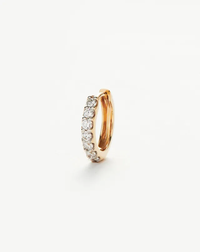 Missoma Classic Diamond Single Huggie korvakoru 9ct kulta