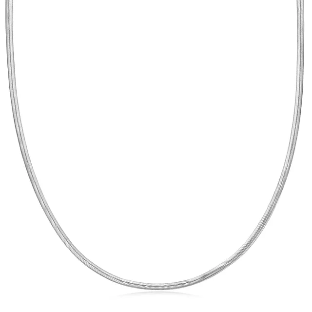Ania Haie Heart Hunter Flat Snake Chain kaulakoru hopea