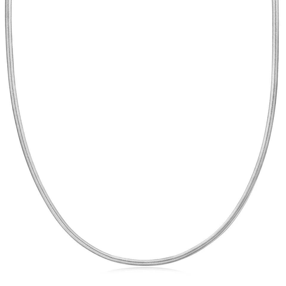 Ania Haie Heart Hunter Flat Snake Chain kaulakoru hopea