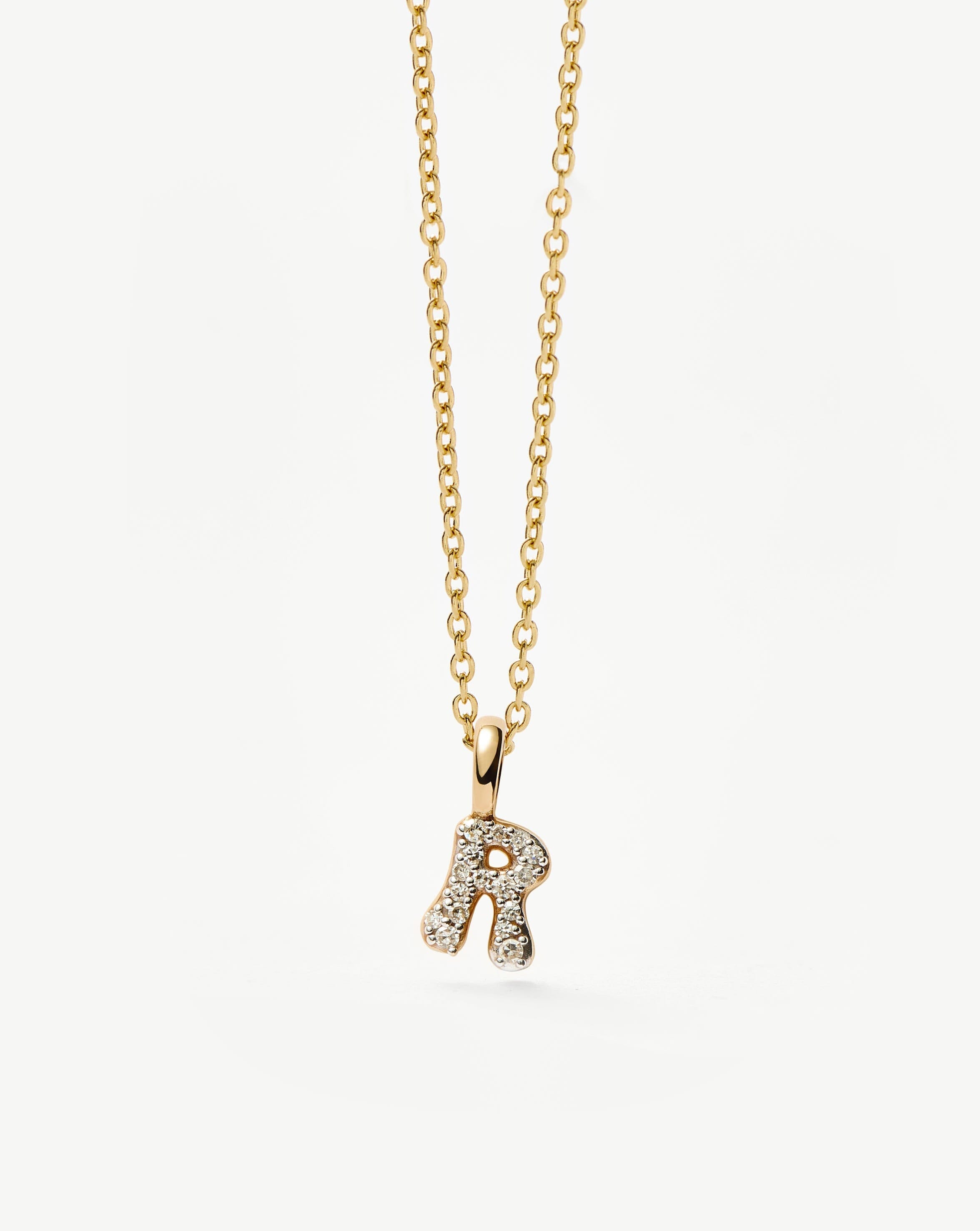 Missoma Solid Gold Diamond Initial kaulakoru R timantti