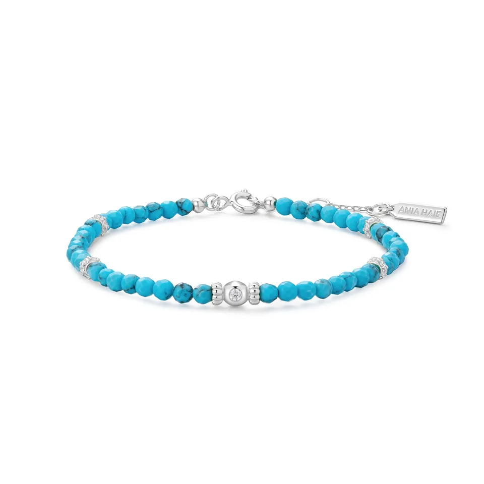 Ania Haie Ripple Joy Turquoise helmirannekoru hopea