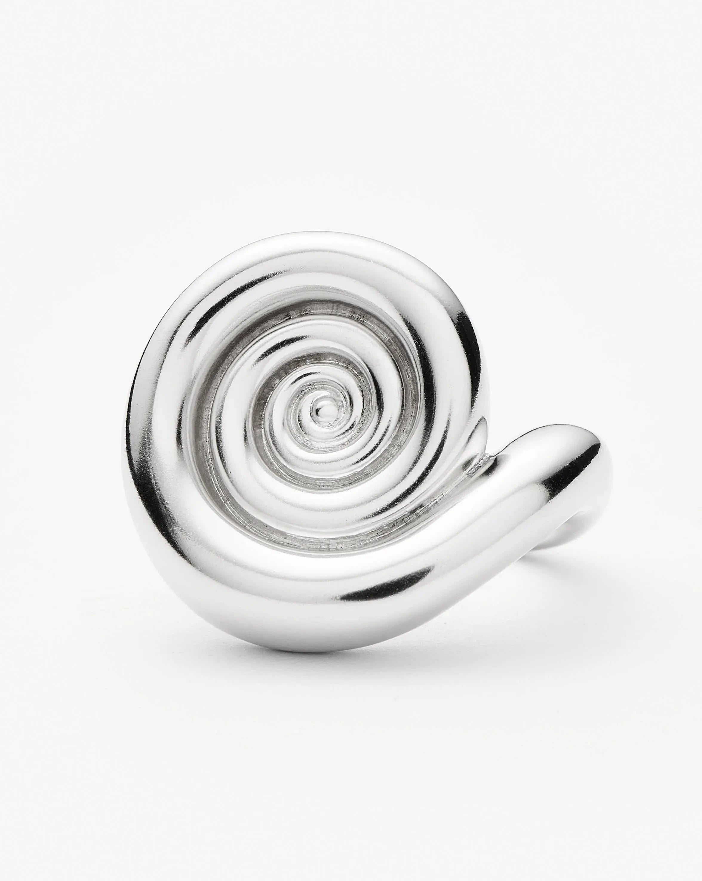Missoma Spiral Statement sormus hopeoitu iso