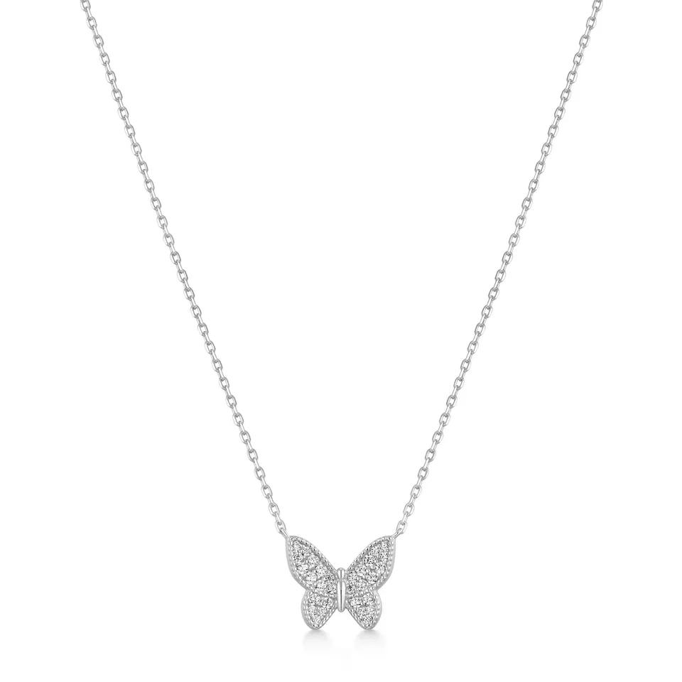 Ania Haie Ripple Joy Butterfly kaulakoru hopea pavé