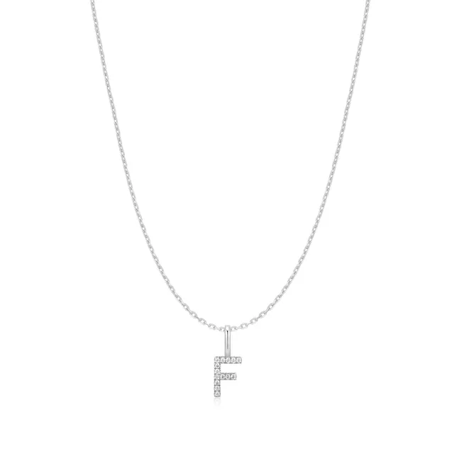 Ania Haie Starlit Drops F Initial kaulakoru hopea zirkonia