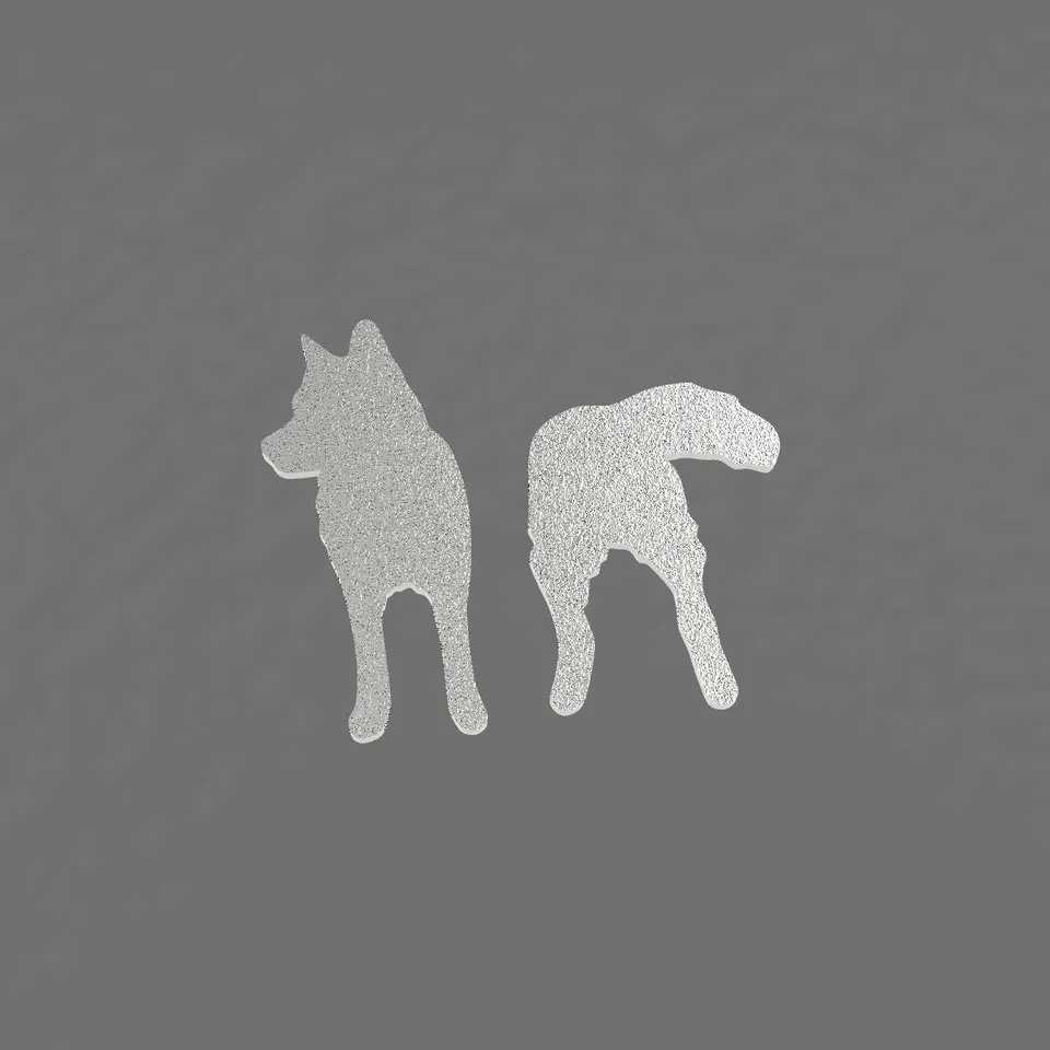 Valvimo Rakas eläinystäväni Husky nappikorvakorut hopea