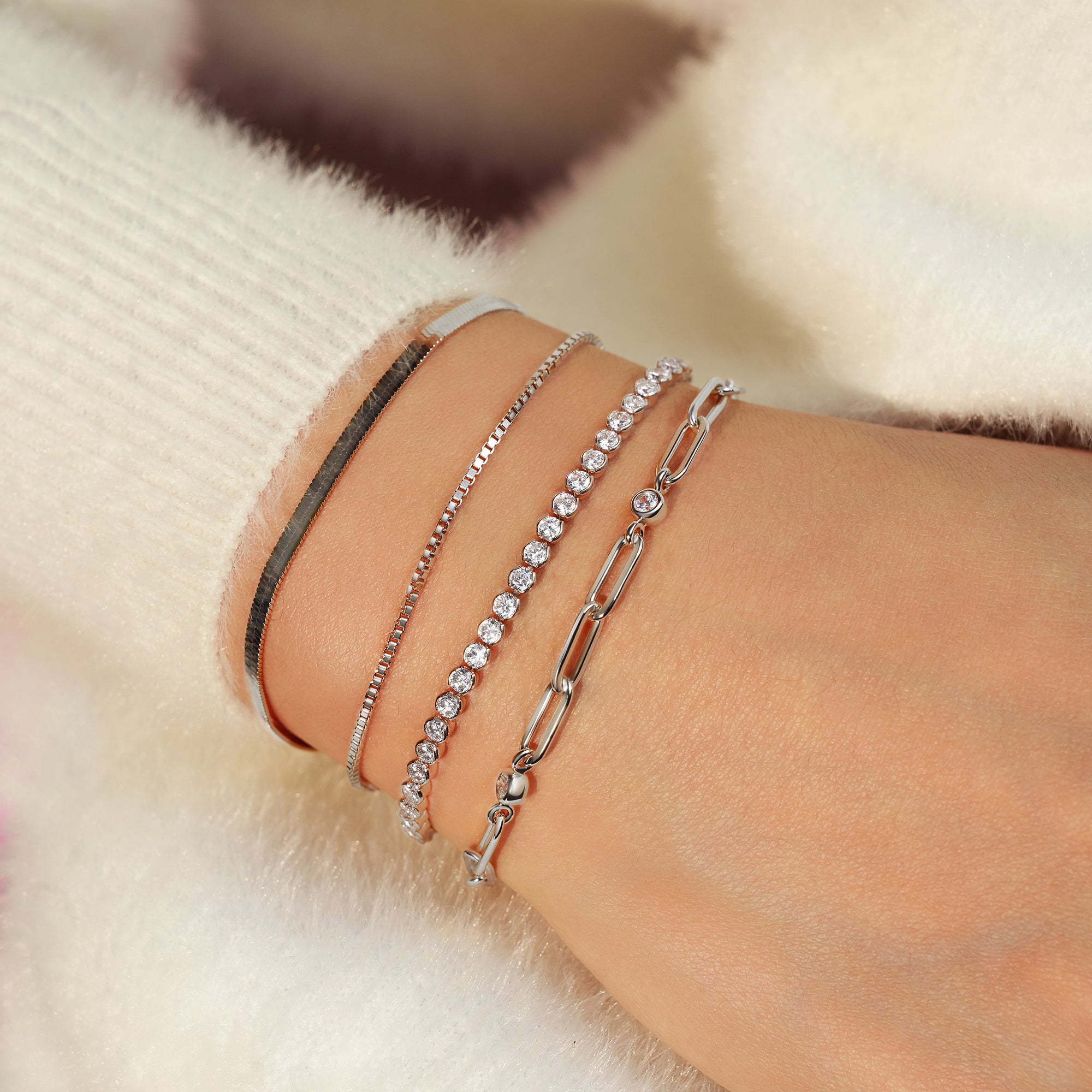 Ania Haie Reimaginer Bezel Station rannekoru hopea 170 mm zirkonia