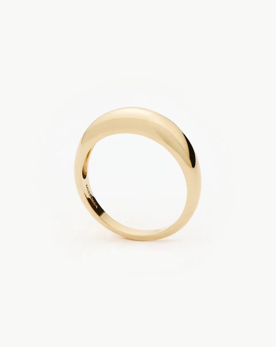 Missoma Classic Dome sormus 9ct keltakulta umpikulta