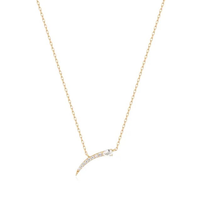 Ania Haie Afterglow White Sapphire Bar Pendant kaulakoru kulta