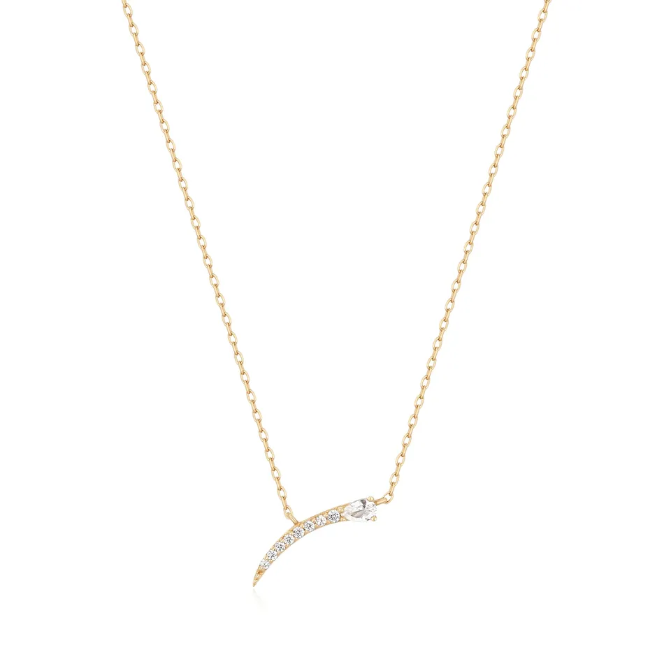 Ania Haie Afterglow White Sapphire Bar Pendant kaulakoru kulta