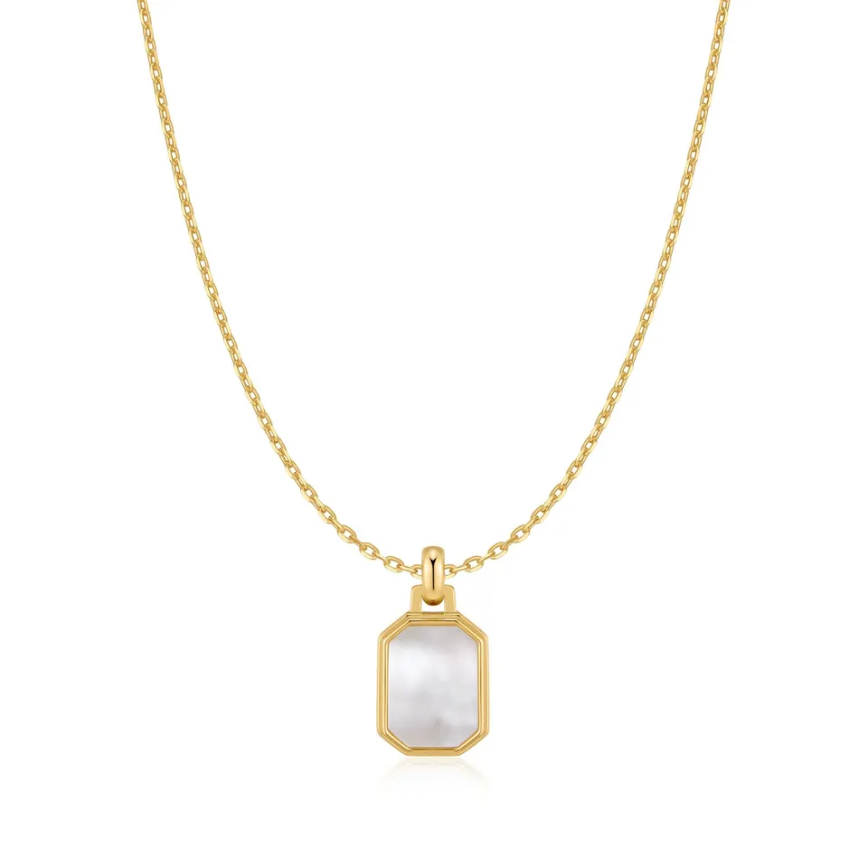Ania Haie Tide Echo Square Mother-of-Pearl kaulakoru kulta
