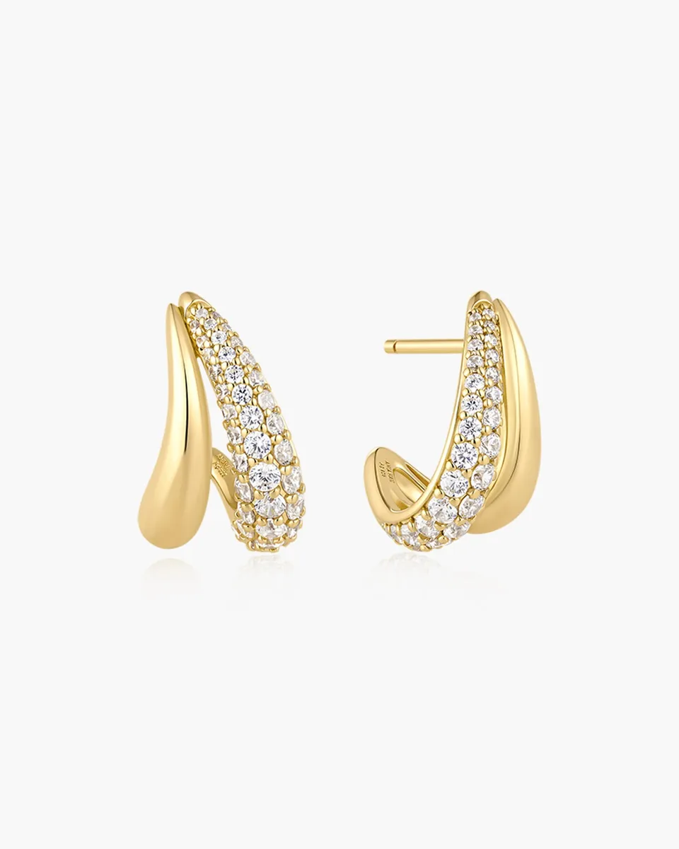 Ania Haie Fluid Light Duet Stud Hoop korvakorut kulta