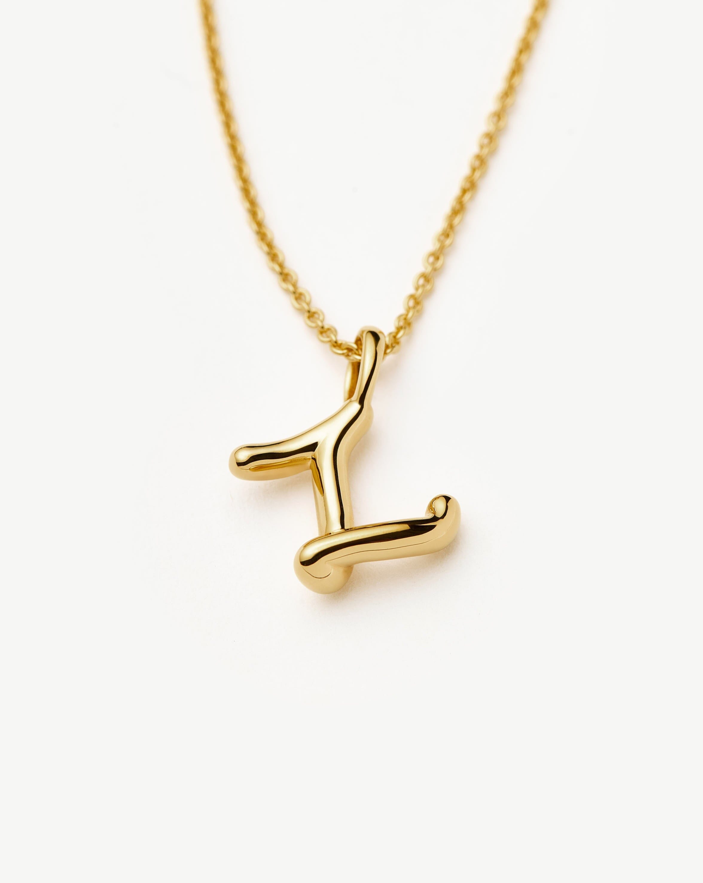 Missoma Curly Molten Mini Initial kaulakoru Z kultavermeil