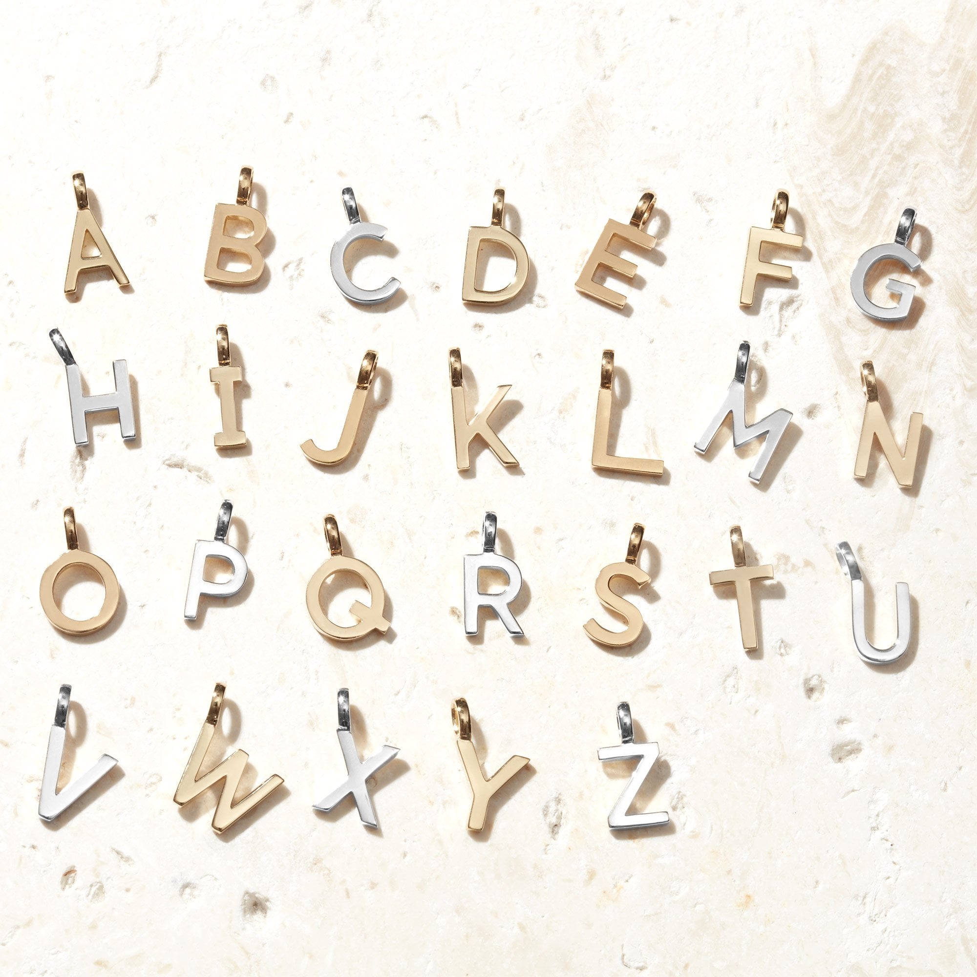 Muru Jewellery Little Love Letters figaro-rannekoru hopea