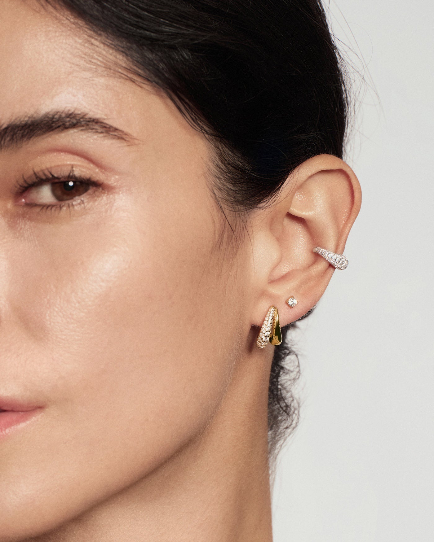 Ania Haie Fluid Light Duet Stud Hoop korvakorut kulta