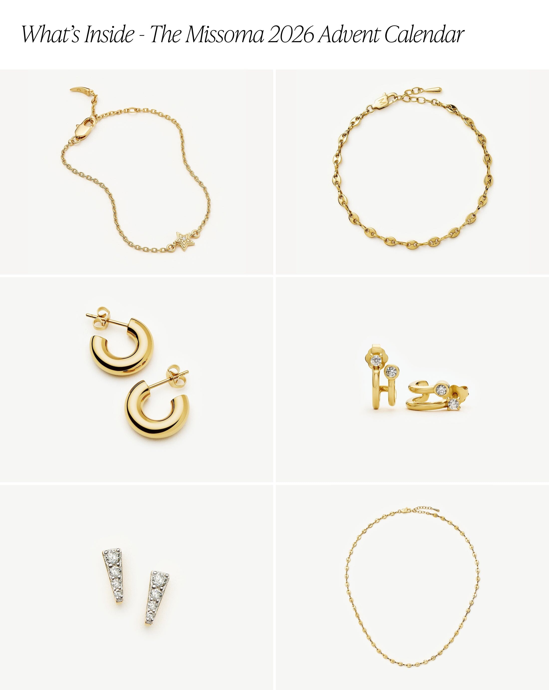 Missoma Advent Calendar koru joulukalenteri 18ct Gold Plated