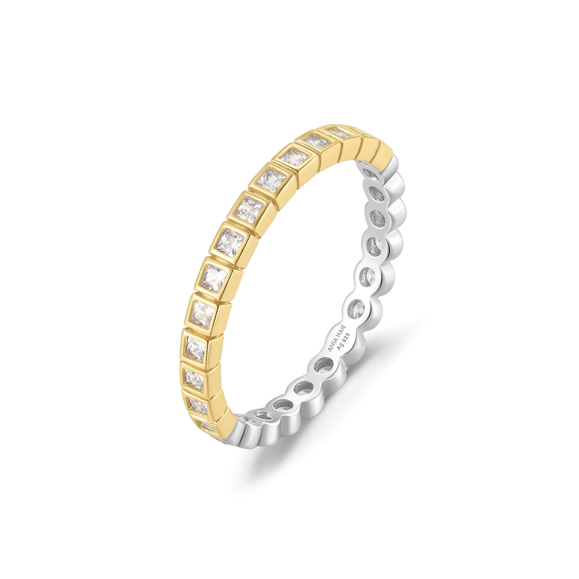 Ania Haie Melodic Poet Square Circle sormus two-tone 52