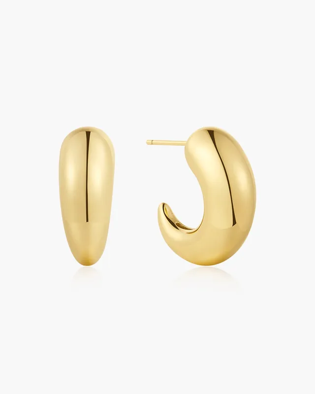 Ania Haie Large Dome Stud korvarenkaat kulta
