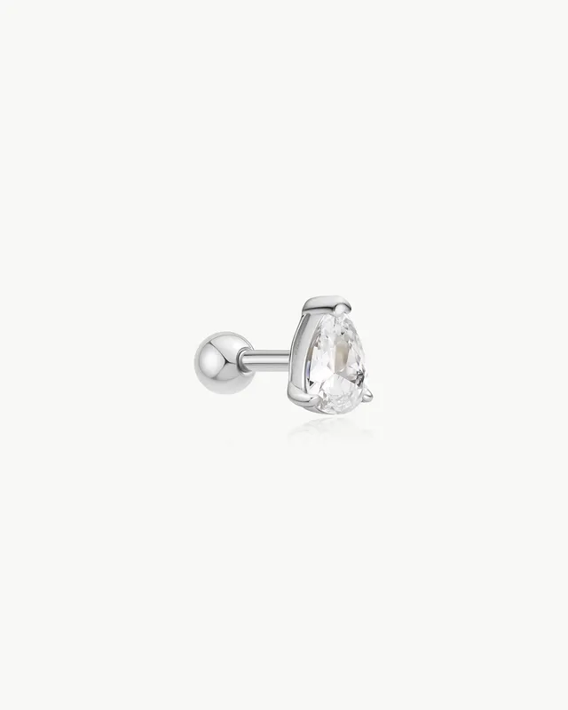 Ania Haie Ear Edit Pear Barbell korvakoru hopea single