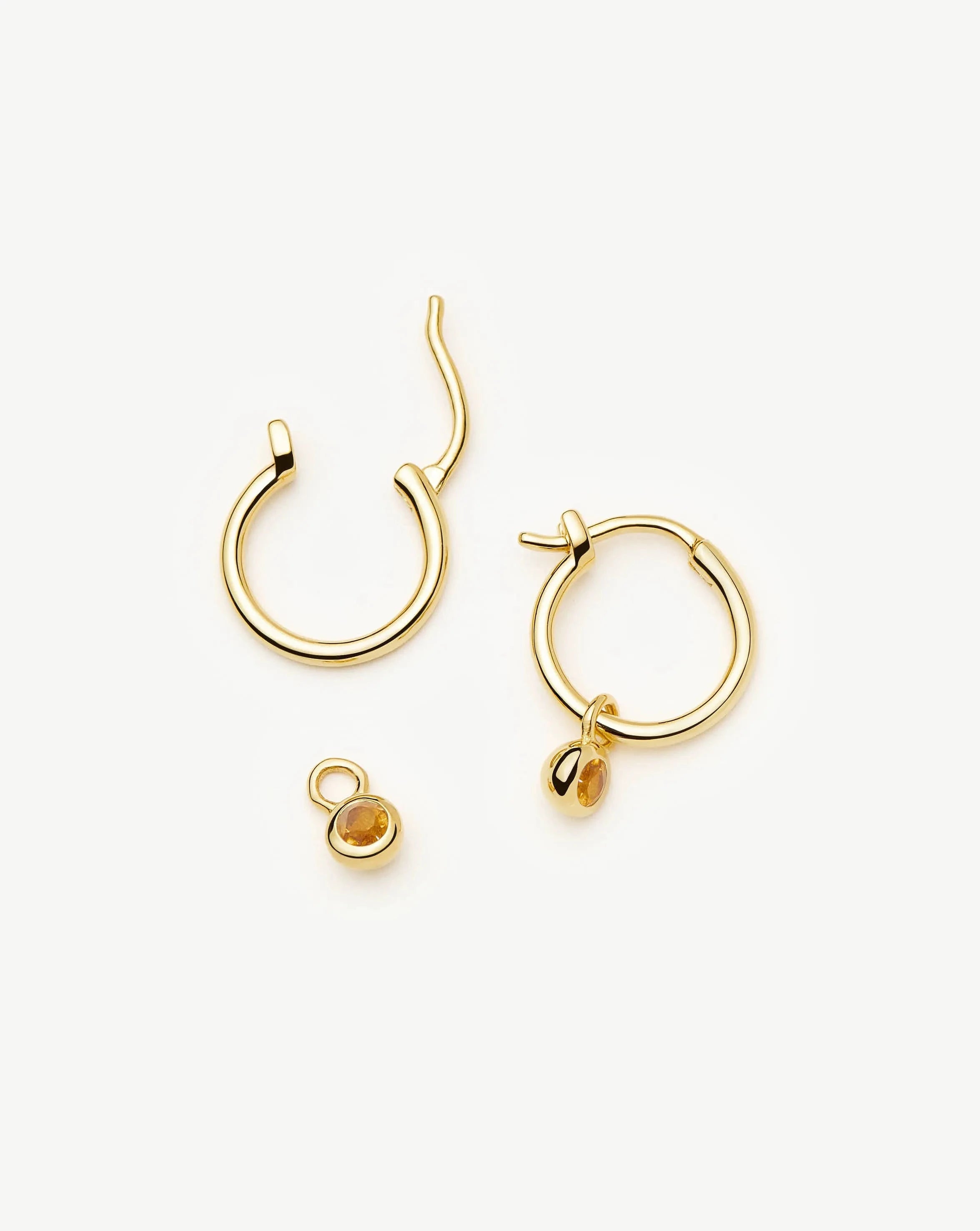 MISSOMA November Birthstone korvakorut kullattu sitriini