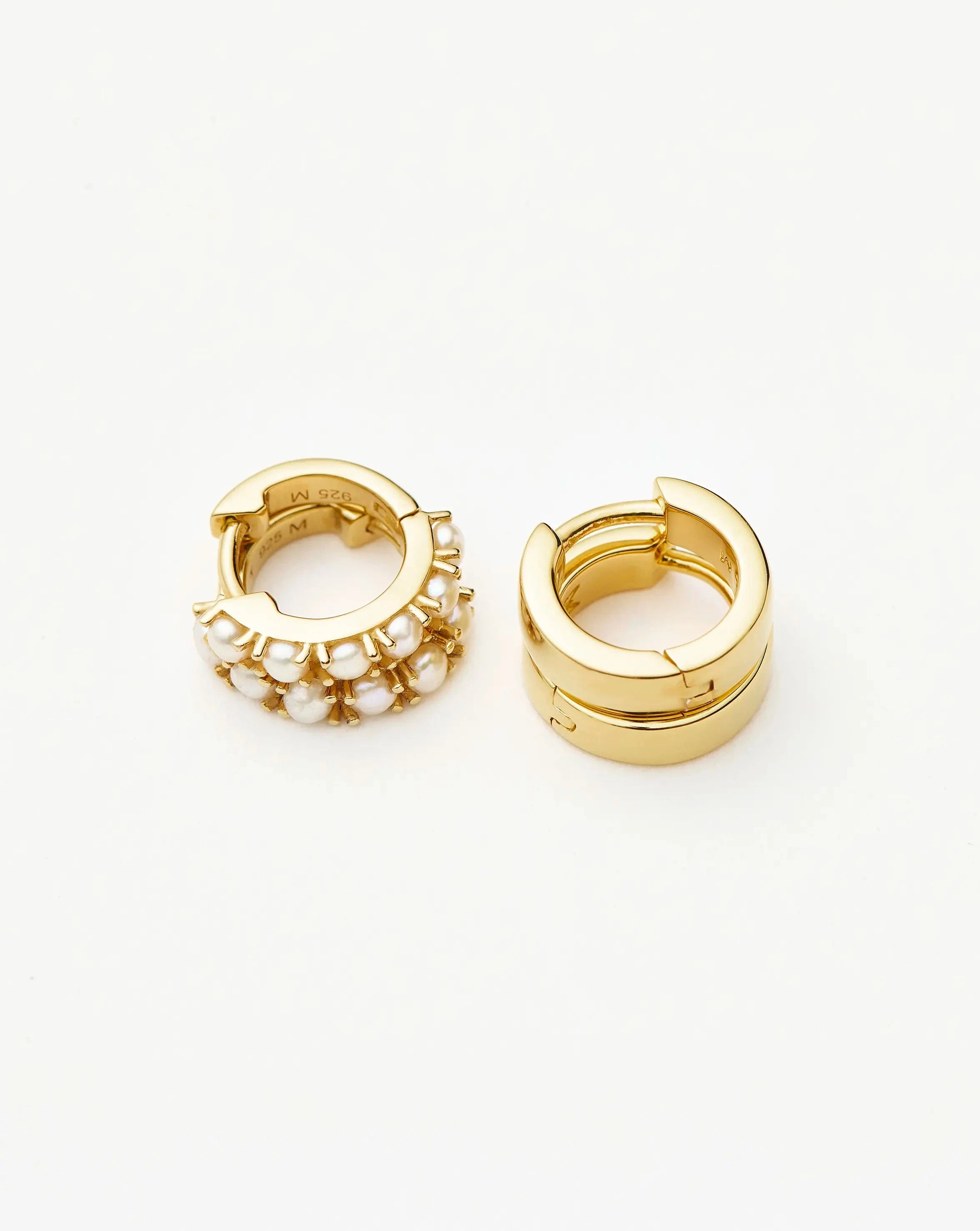 Missoma Pearl-fect Duo korvakorut kulta helmi 11 mm