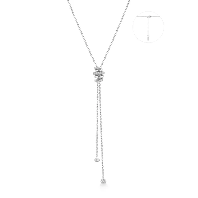 Ania Haie Twisted Rope Lariat kaulakoru hopea