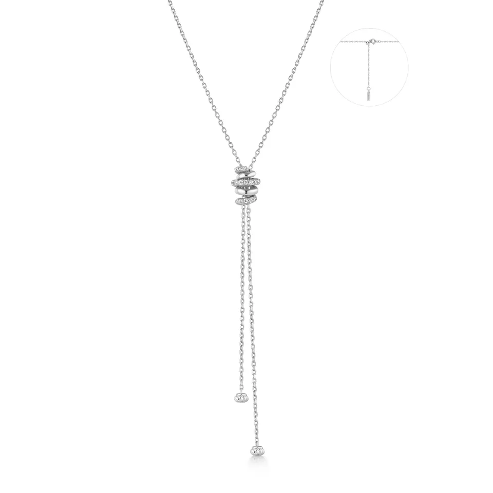 Ania Haie Twisted Rope Lariat kaulakoru hopea