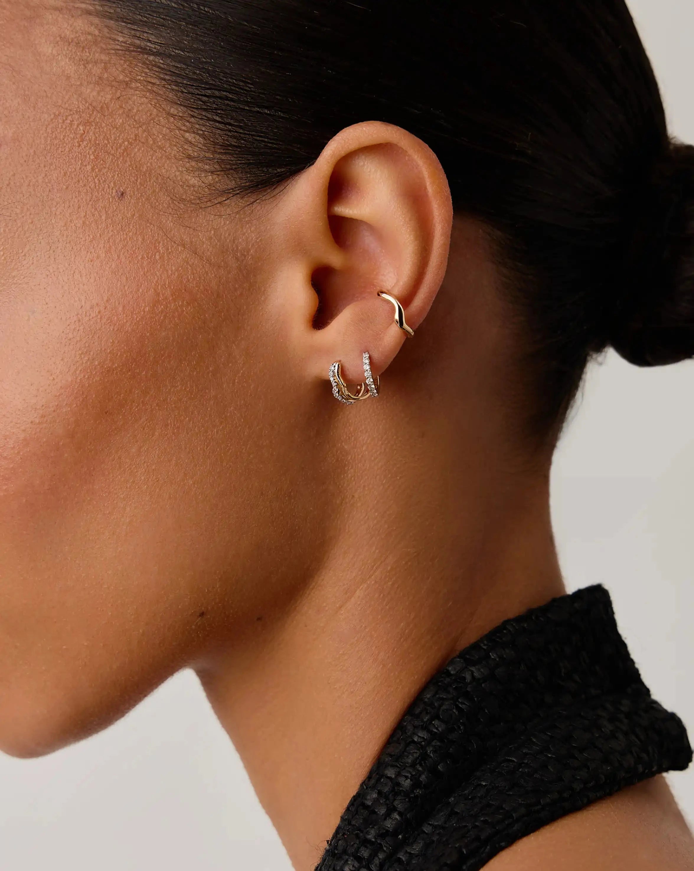 MISSOMA Molten Snow ear cuff 9k kulta keltakulta