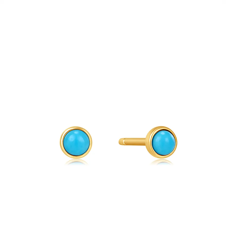 Ania Haie Turquoise Cabochon nappikorvakorut 14k kulta