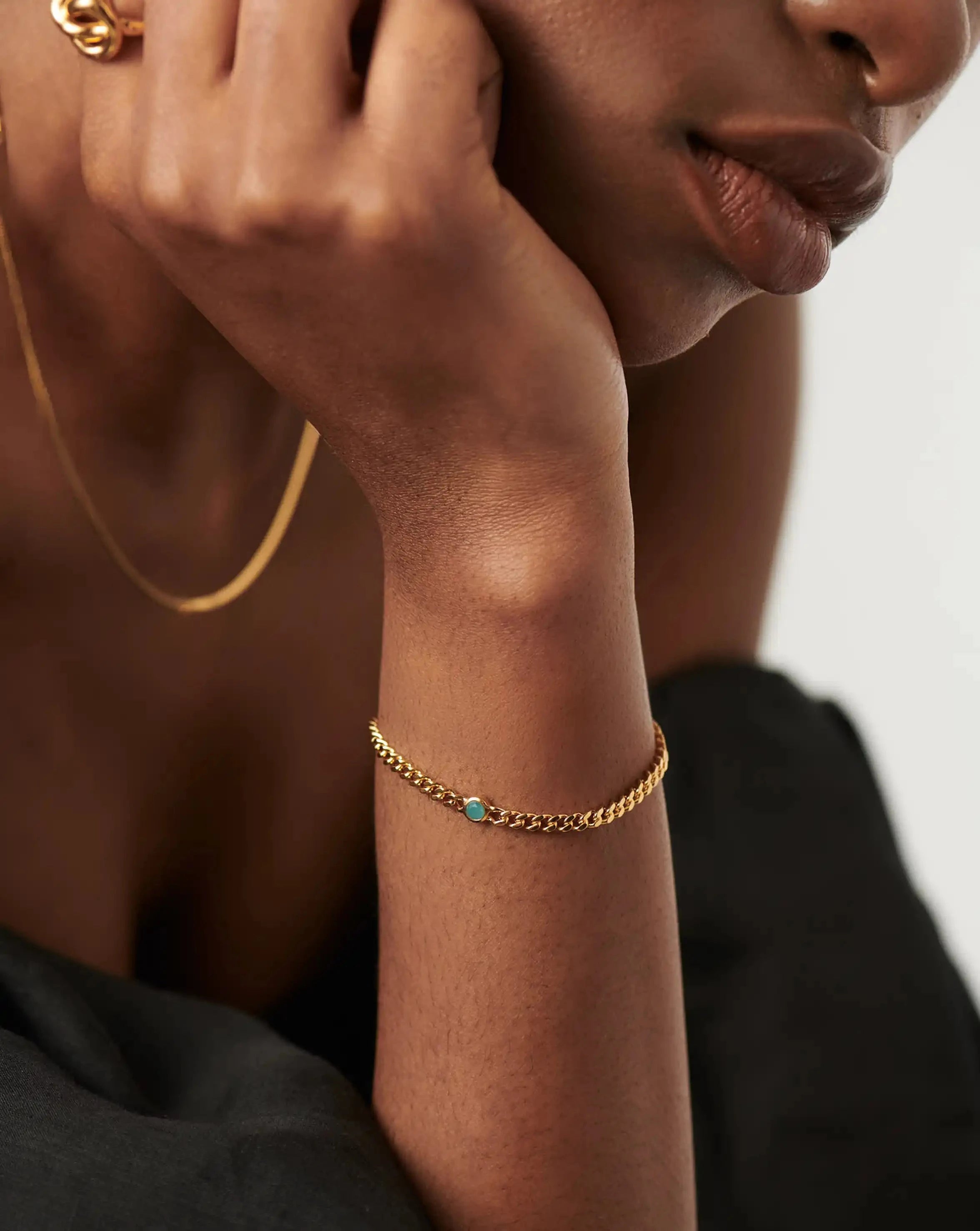 Missoma March Birthstone rannekoru akvamariini S/M