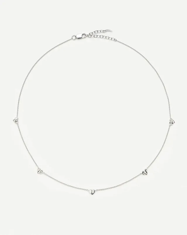 Missoma Molten Heart Mini Charm Choker hopea 38-42cm