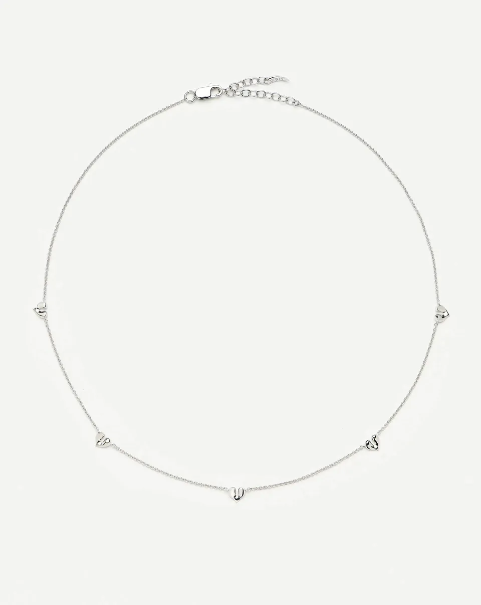 Missoma Molten Heart Mini Charm Choker hopea 38-42cm