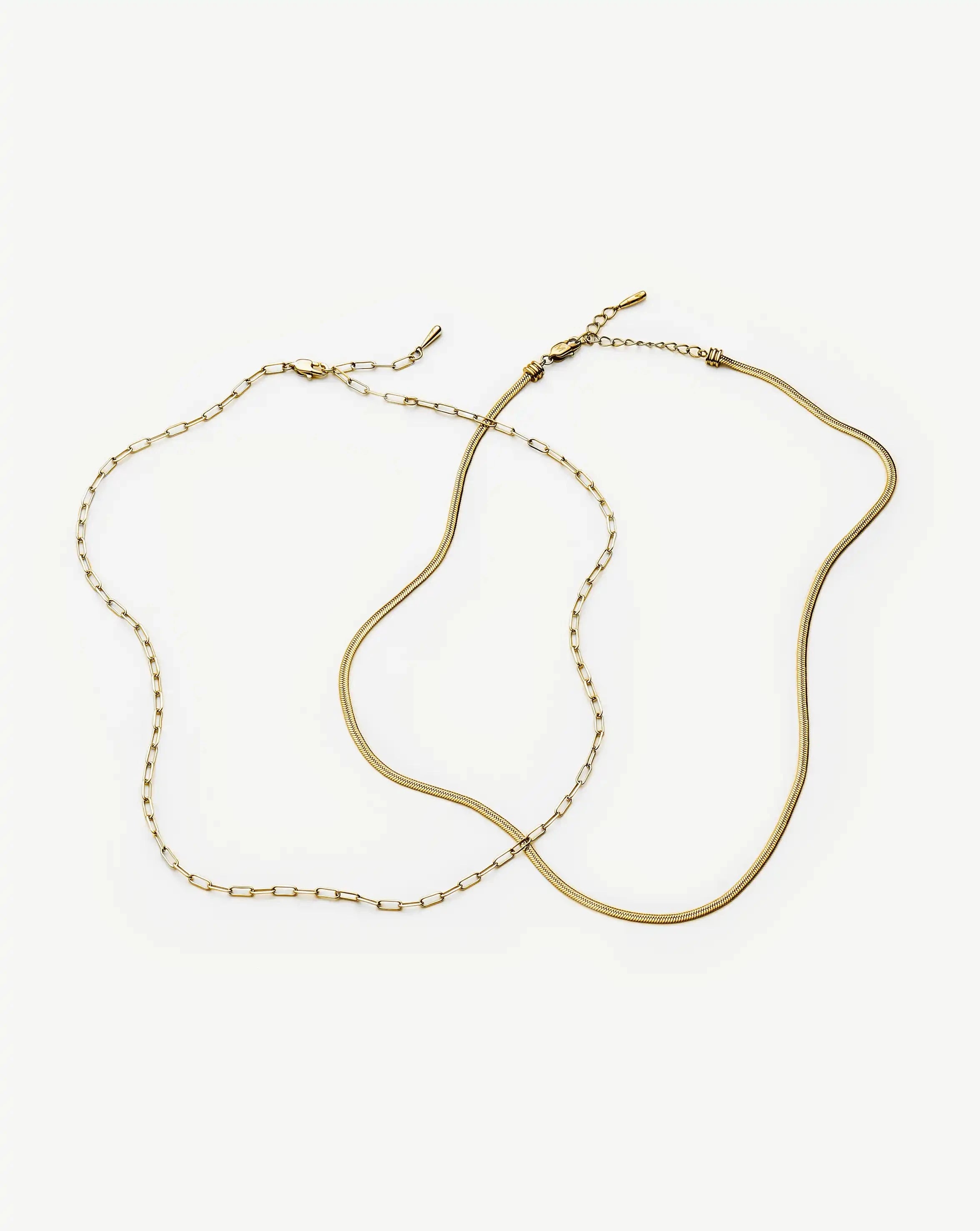 MISSOMA Go-To kaulakorusetti 2kpl paperclip kulta