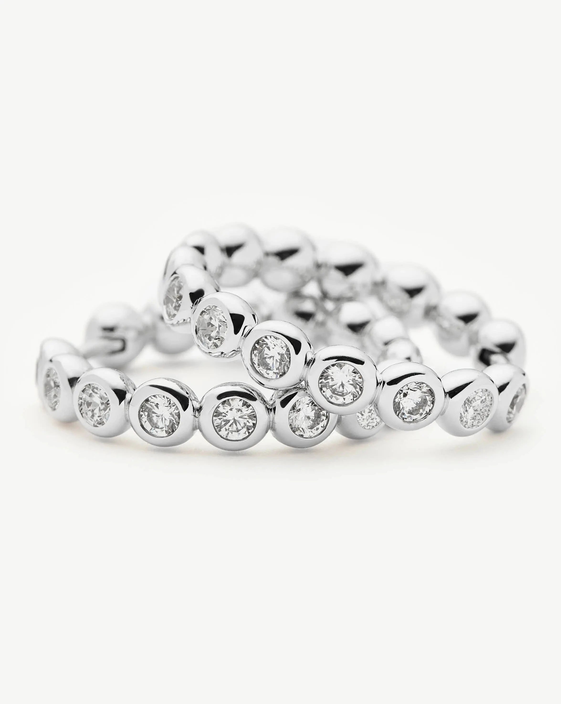 Missoma Tennis Classic hoop-korvakorut hopea zirkonia 22 mm
