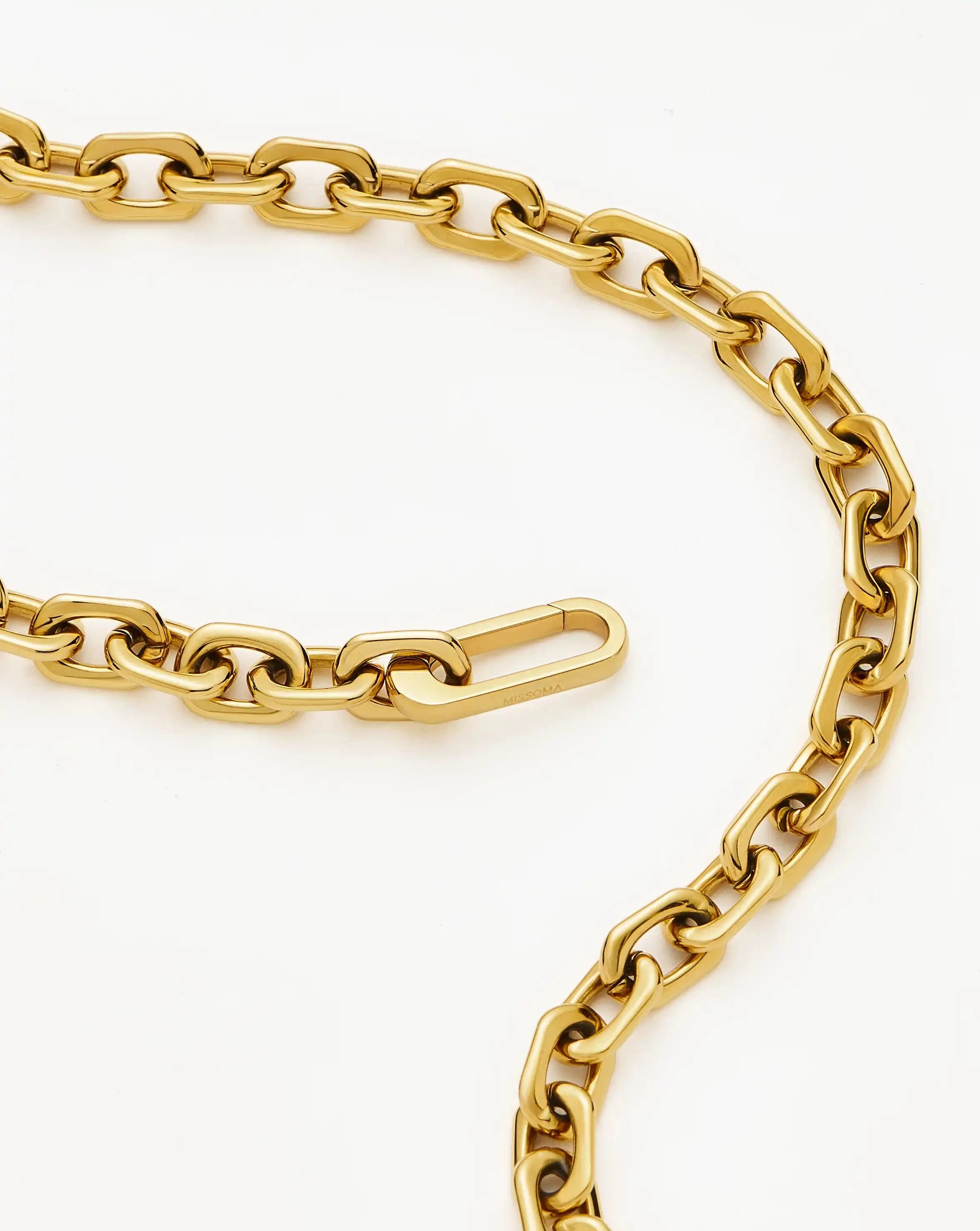 Missoma Square Paperclip Chain kaulakoru kulta 56 cm