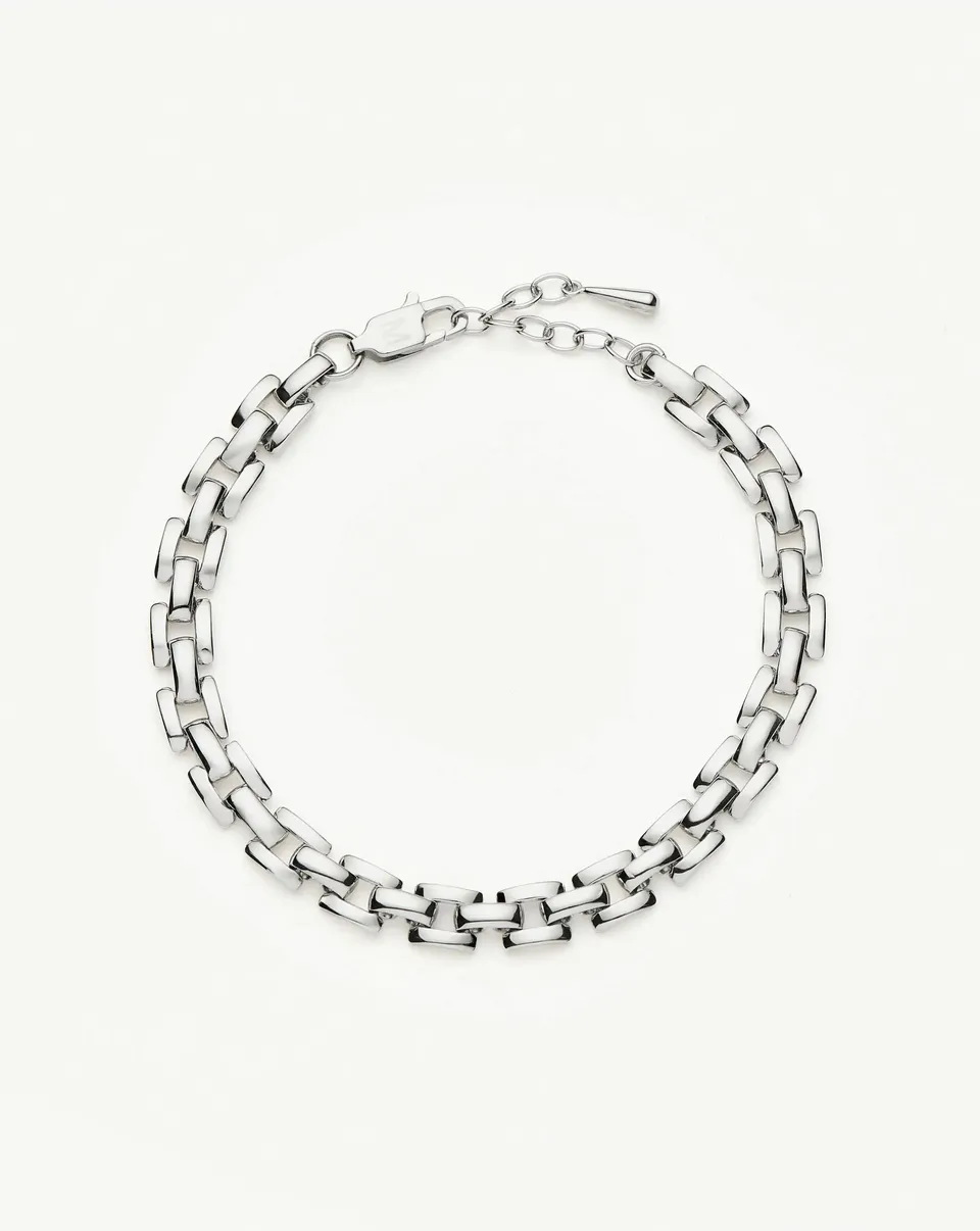 Missoma Timepiece Link rannekoru platina S/M 18,5 cm