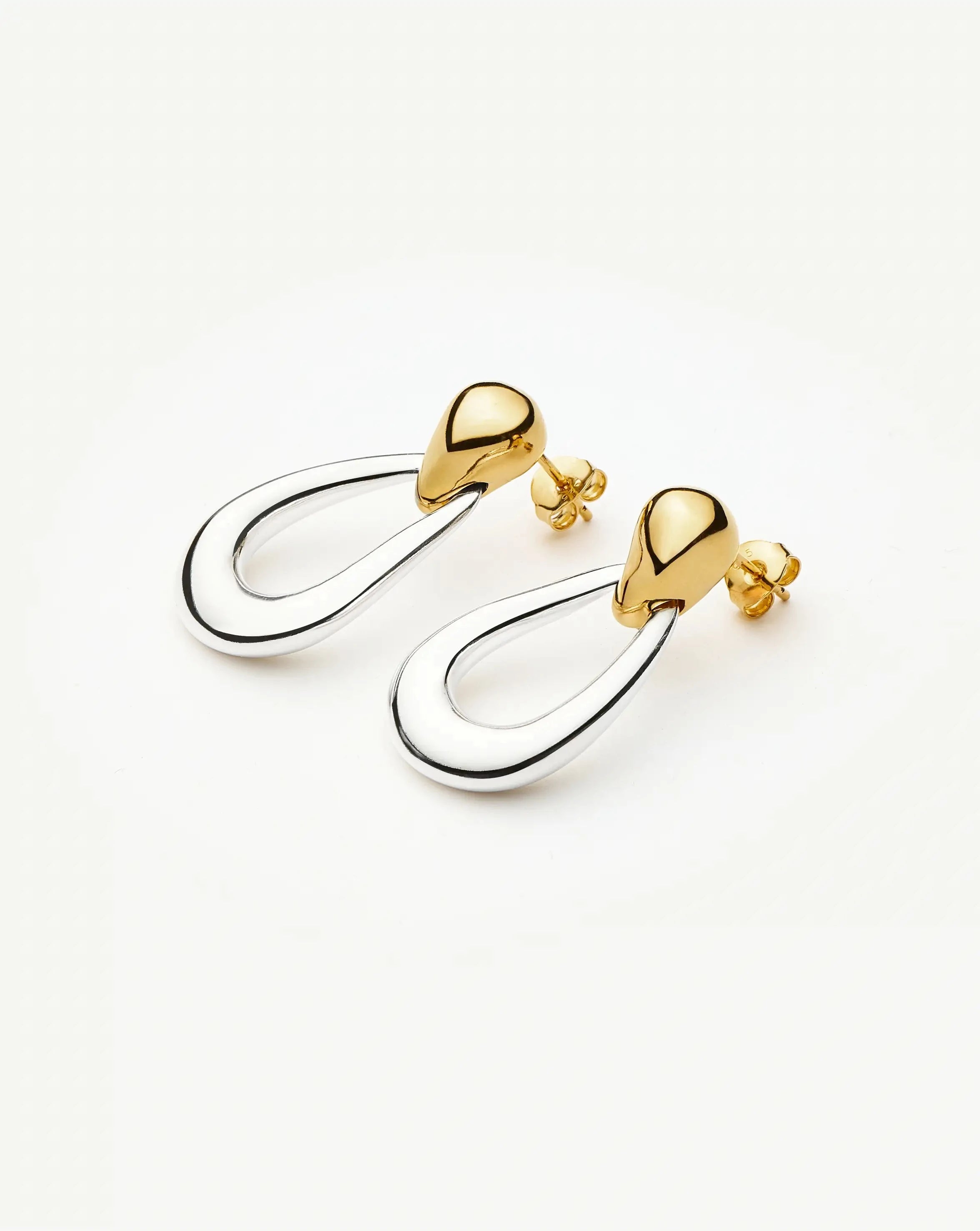Missoma Molten Teardrop korvakorut mixed metal 35 mm