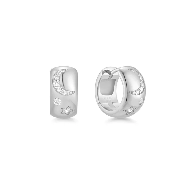 Ania Haie Celestial Chunky Huggie korvakorut hopea zirkonia