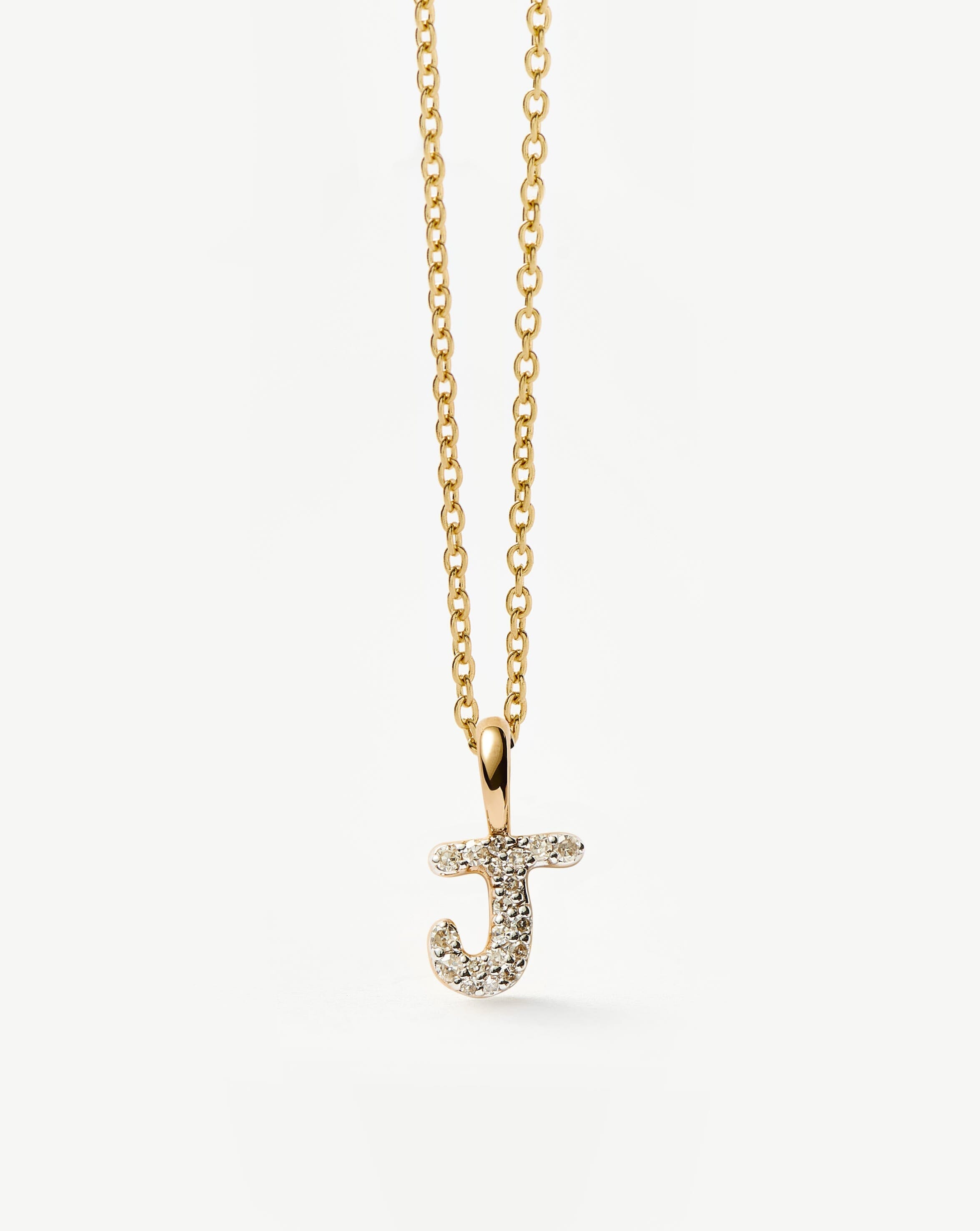 Missoma Solid Gold Diamond Initial J kaulakoru kulta