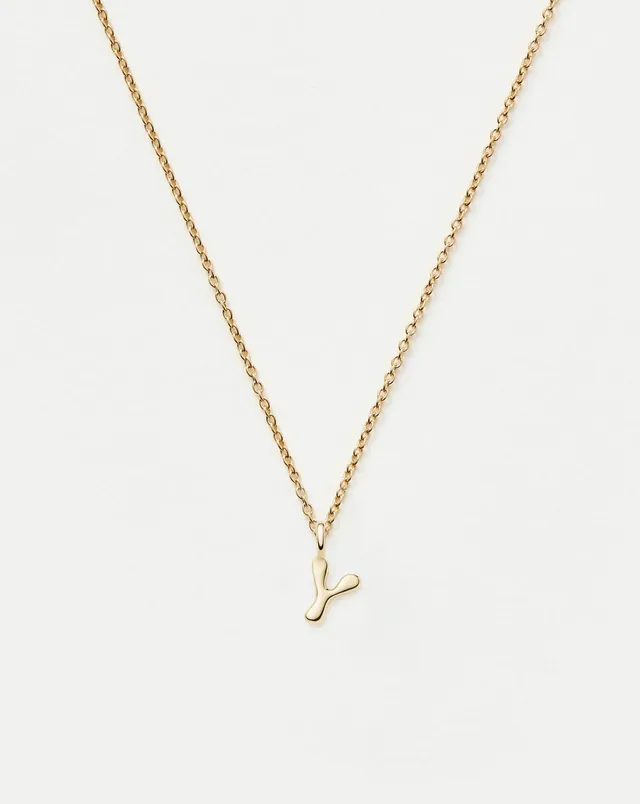 Missoma Initial Mini Pendant kaulakoru Y 14k kulta