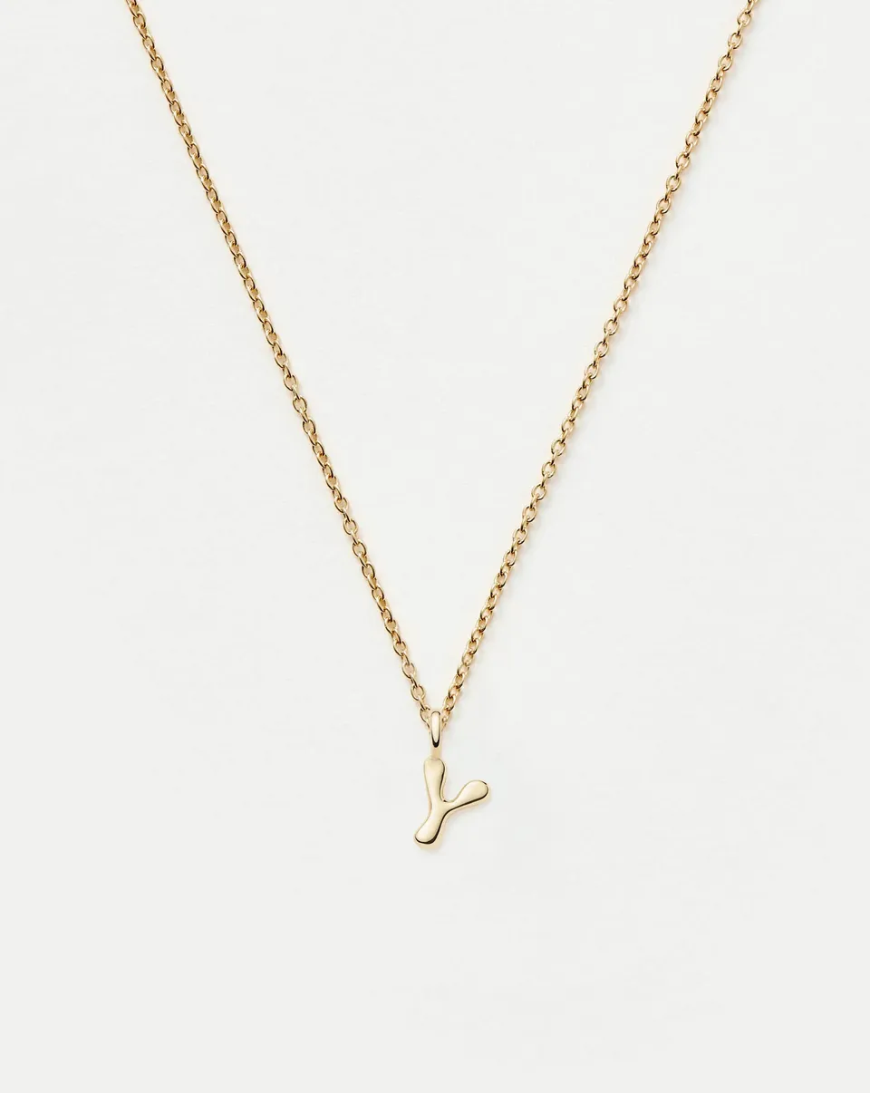 Missoma Initial Mini Pendant kaulakoru Y 14k kulta