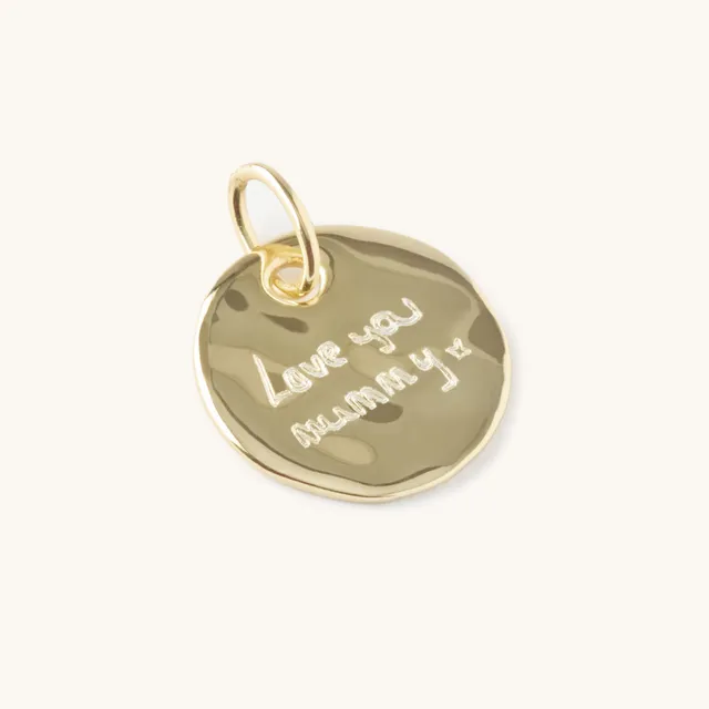 Muru Jewellery Ripple Disc riipus kulta kaiverrettava