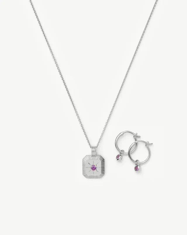 Missoma February Birthstone korusetti ametisti hopea