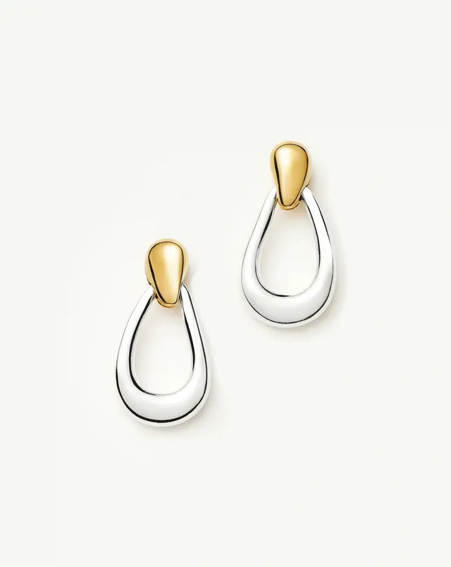 Missoma Molten Teardrop korvakorut mixed metal 35 mm