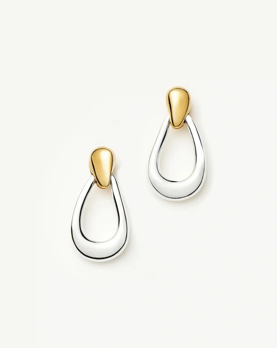 Missoma Molten Teardrop korvakorut mixed metal 35 mm